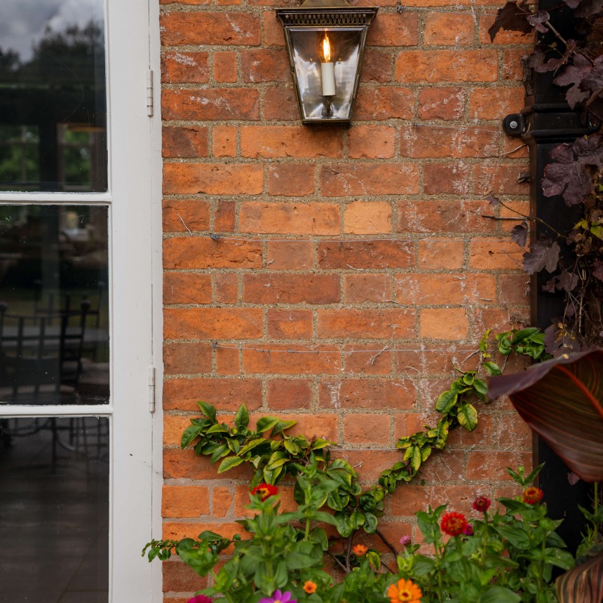 Pittville Wall Lantern Small Antique Brass