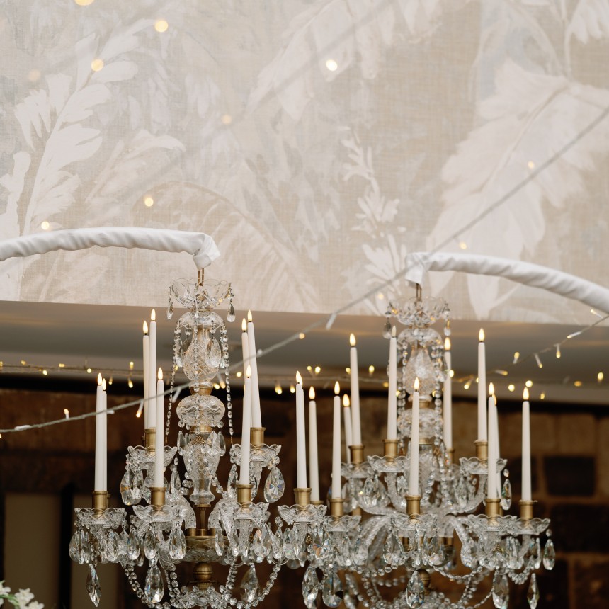 Balmoral Crystal Chandelier – Indoor & Outdoor Hire for Weddings and Special Occasions