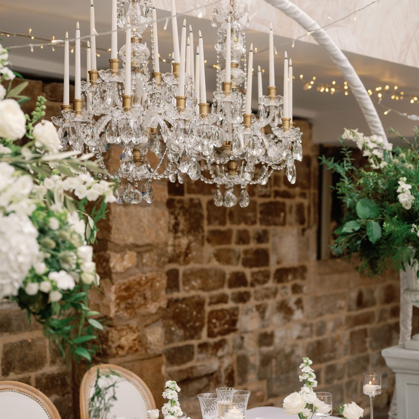 Balmoral Crystal Chandelier – Indoor & Outdoor Hire for Weddings and Special Occasions