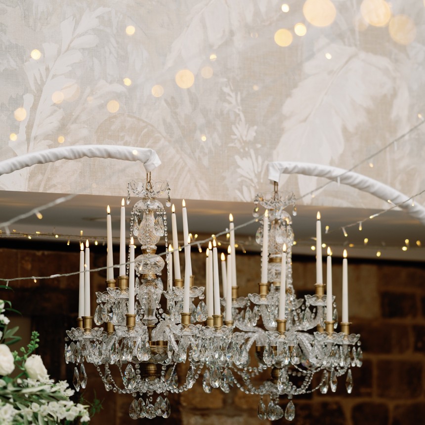 Balmoral Crystal Chandelier – Indoor & Outdoor Hire for Weddings and Special Occasions