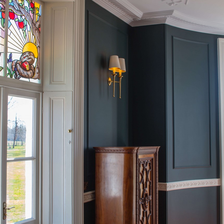 Granham Twin Wall Lights in Polished Brass Lacquered