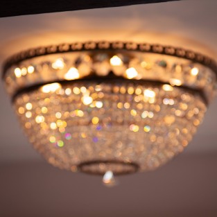 Luna Ceiling Chandelier 500x300mm Antique Brass