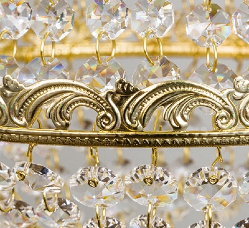 Malvern Crystal Ceiling Chandelier Gold