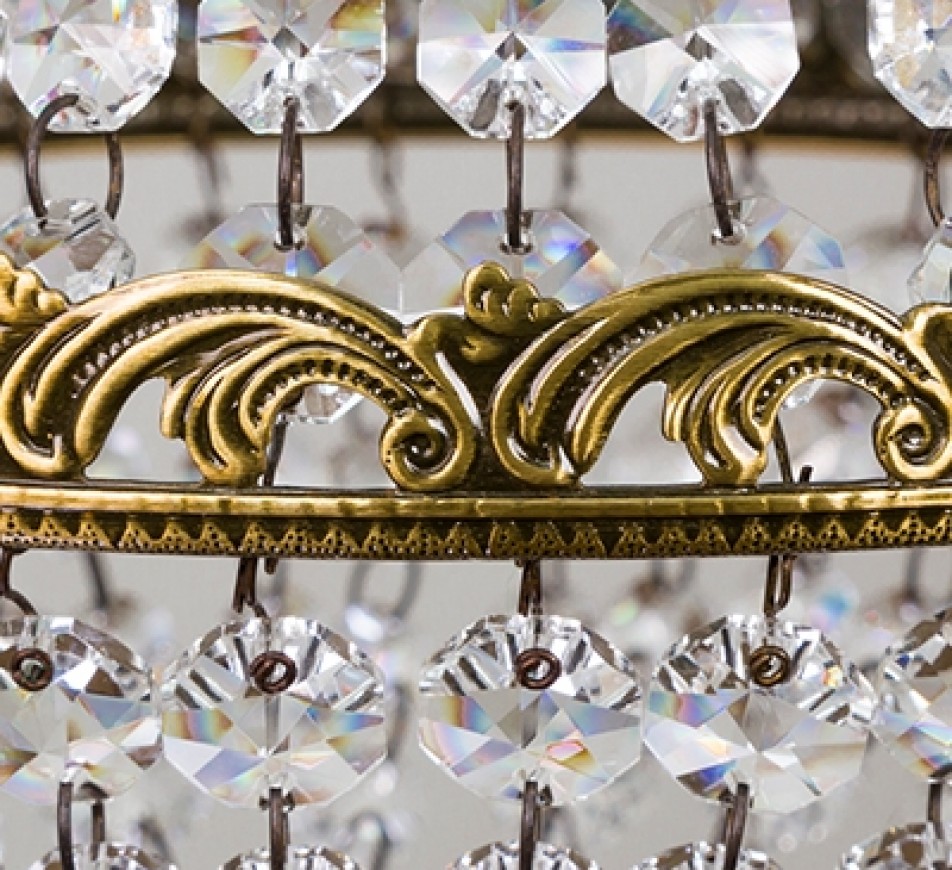 Malvern Crystal Ceiling Chandelier Gold