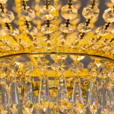 Malvern Crystal Ceiling Chandelier Gold