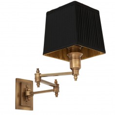 Wall Lamp Lexington Swing with Pleated Black Shade