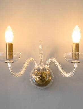 Beaudesert glass wall light