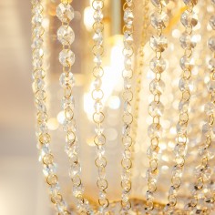 Hamish Crystal Rectangular Chandelier Brushed Brass