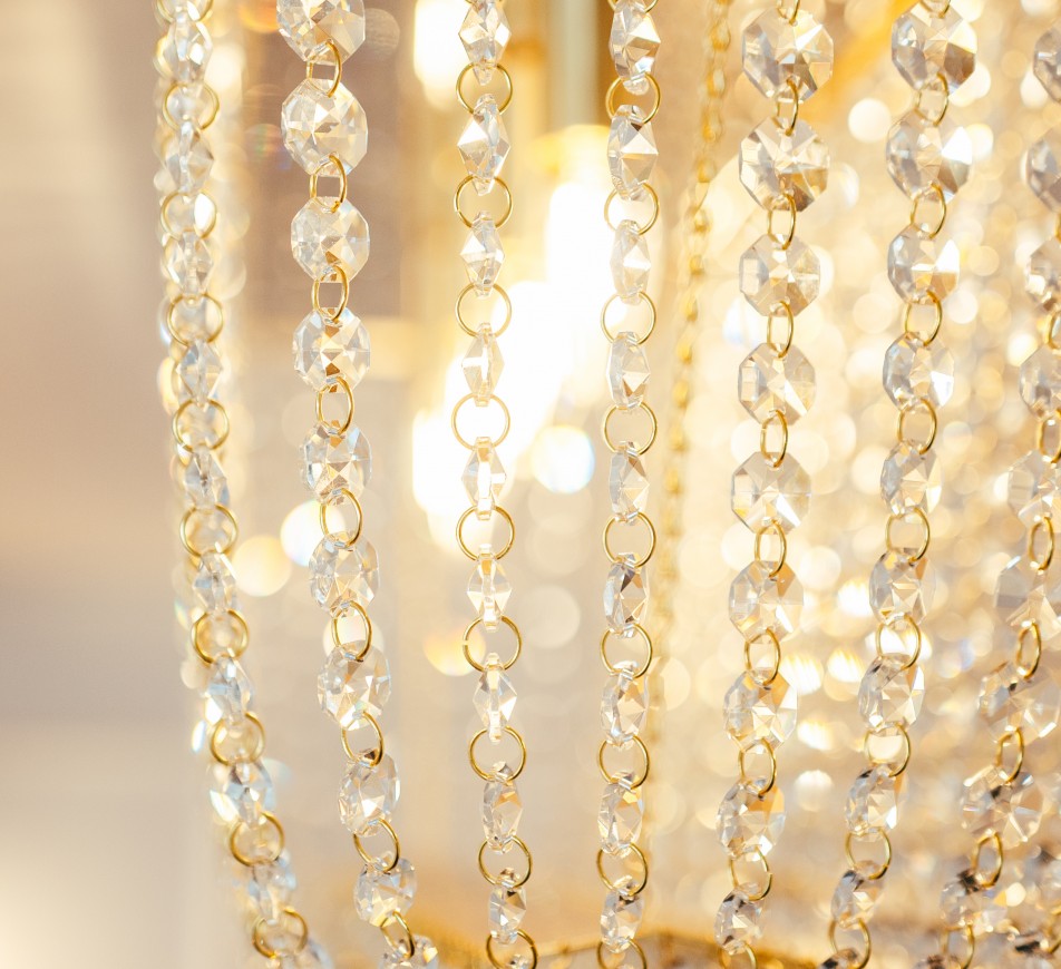 Hamish Crystal Rectangular Chandelier Brushed Brass