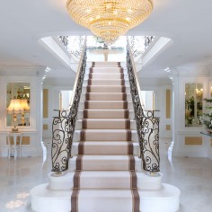 Large Ceiling Crystal Chandelier Gold