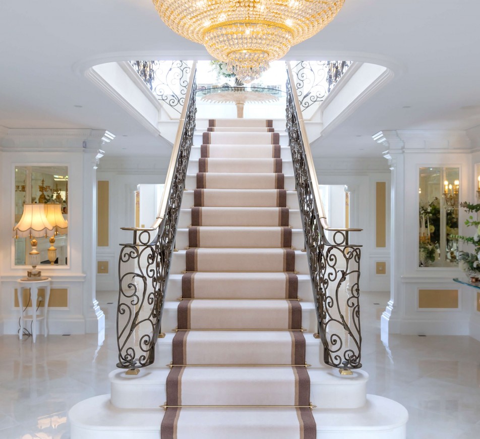 Large Ceiling Crystal Chandelier Gold