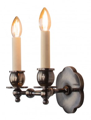 Blossom Brass Sconce Double Antique Brass