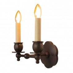 Blossom Brass Sconce Double Antique Brass