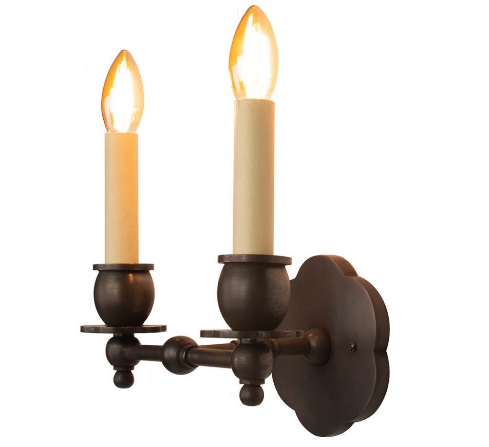 Blossom Brass Sconce Double Antique Brass