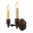 Scallop Brass Sconce Double With a Shade