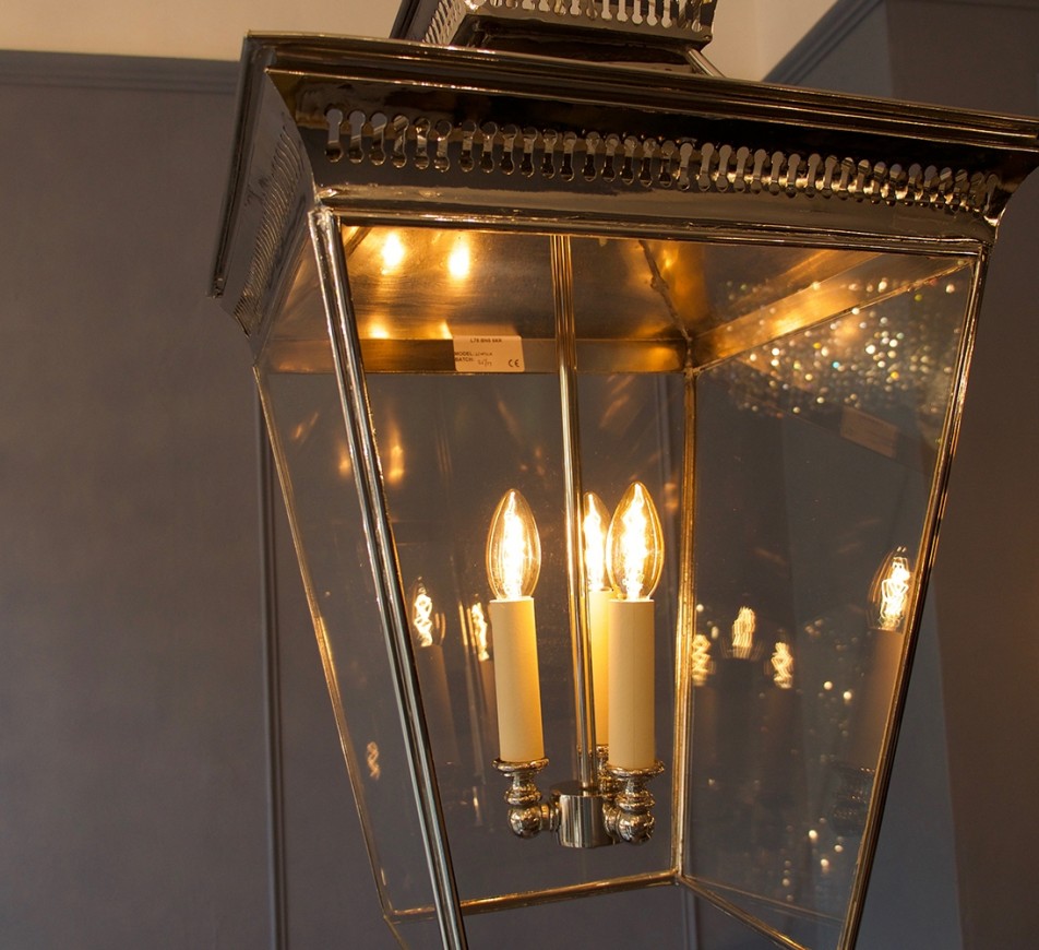 Large Pittville Hanging Lantern Nickel