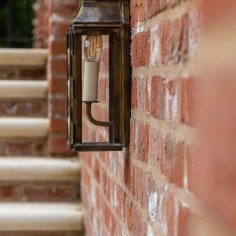 Georgian Outdoor Slim Wall Lantern Clementine Antique Brass