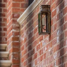 Georgian Outdoor Slim Wall Lantern Clementine Antique Brass