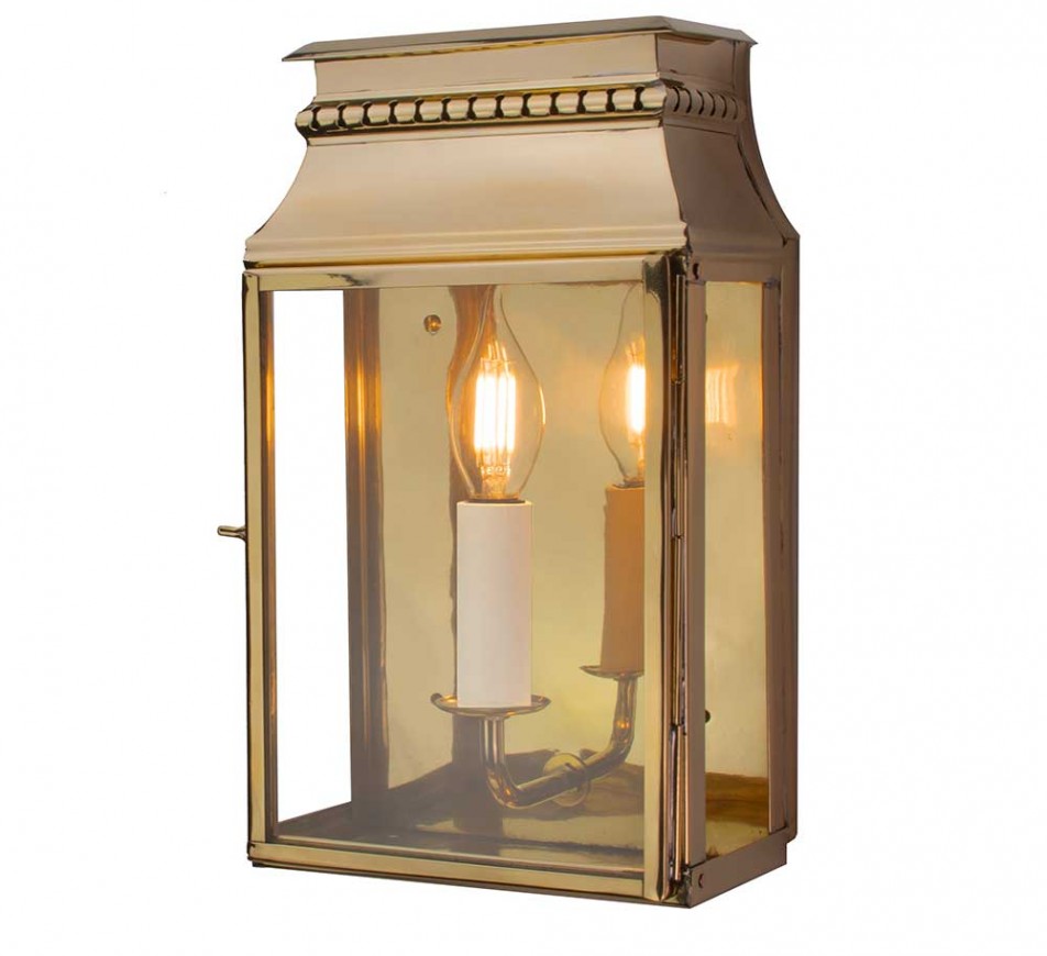Tivoli Wall Lantern Small  Polished Brass Unacquered