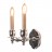 Scallop Brass Sconce Double With a Shade