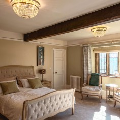 Ceiling Crystal  Chandelier Luna,  Medium, Antique Brass