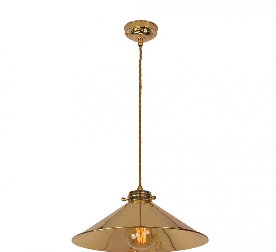 Brass Cone Pendant