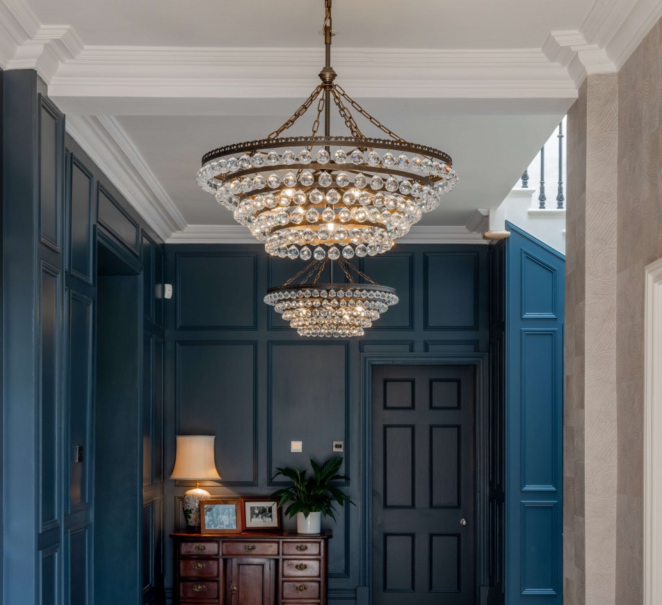 Clarence Round Chandelier IP44 Bathroom Safe Crystal Light