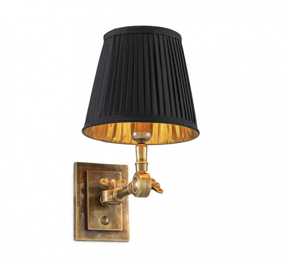 Wall Lamp Wentworth Single with Black Shade
