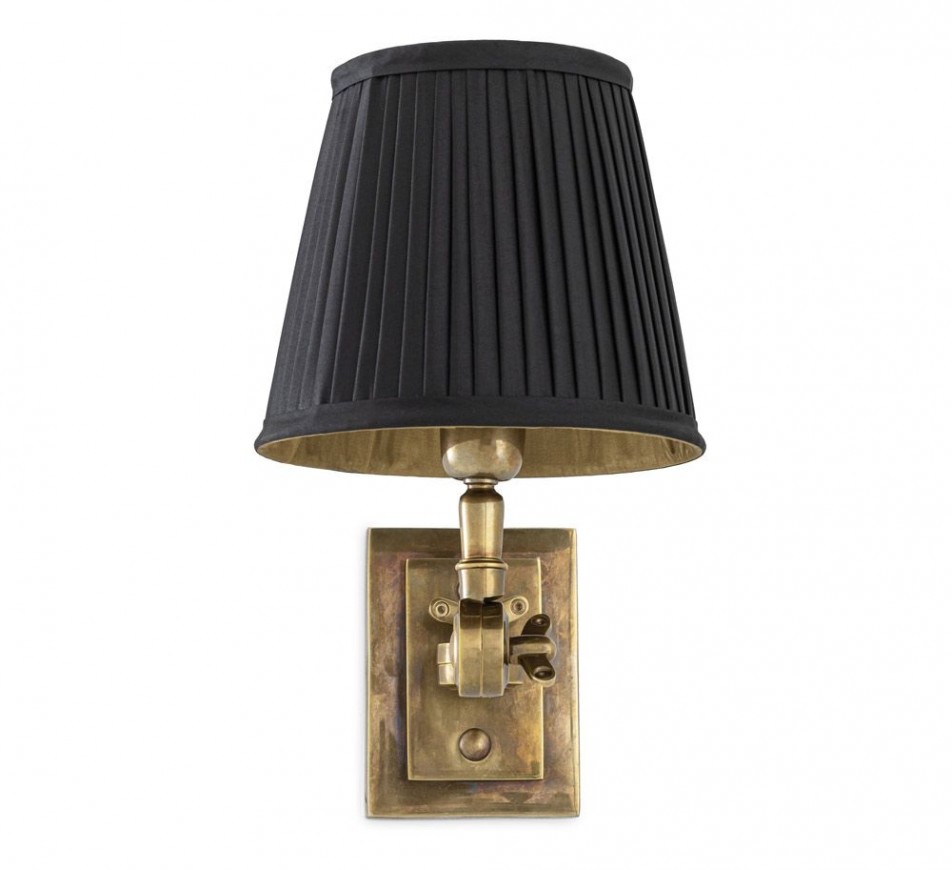 Wall Lamp Wentworth Single with Black Shade