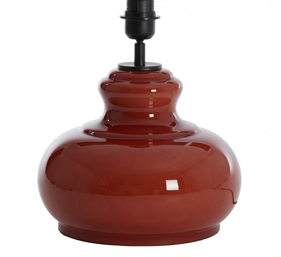 Bulbous Bottle Green Glass Table Lamp