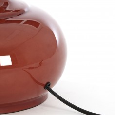 Bulbous Bottle Green Glass Table Lamp