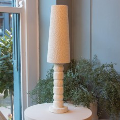 Bulbous Bottle Green Glass Table Lamp