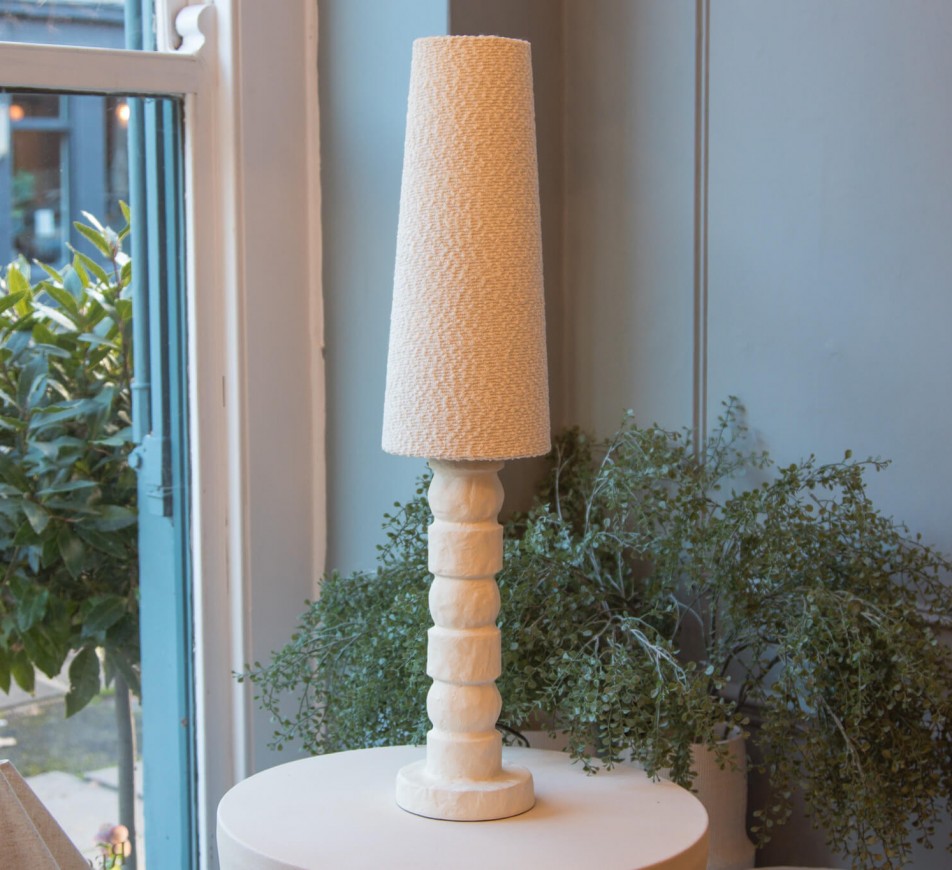 Bulbous Bottle Green Glass Table Lamp