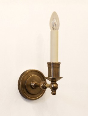 Edward - English Brass Wall Sconce - Classic Single Arm Candle Light