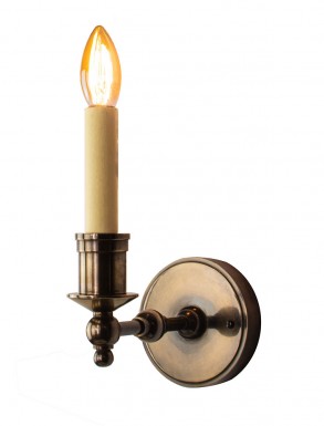 Edward - English Brass Wall Sconce - Classic Single Arm Candle Light