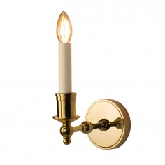 Edward - English Brass Wall Sconce - Classic Single Arm Candle Light