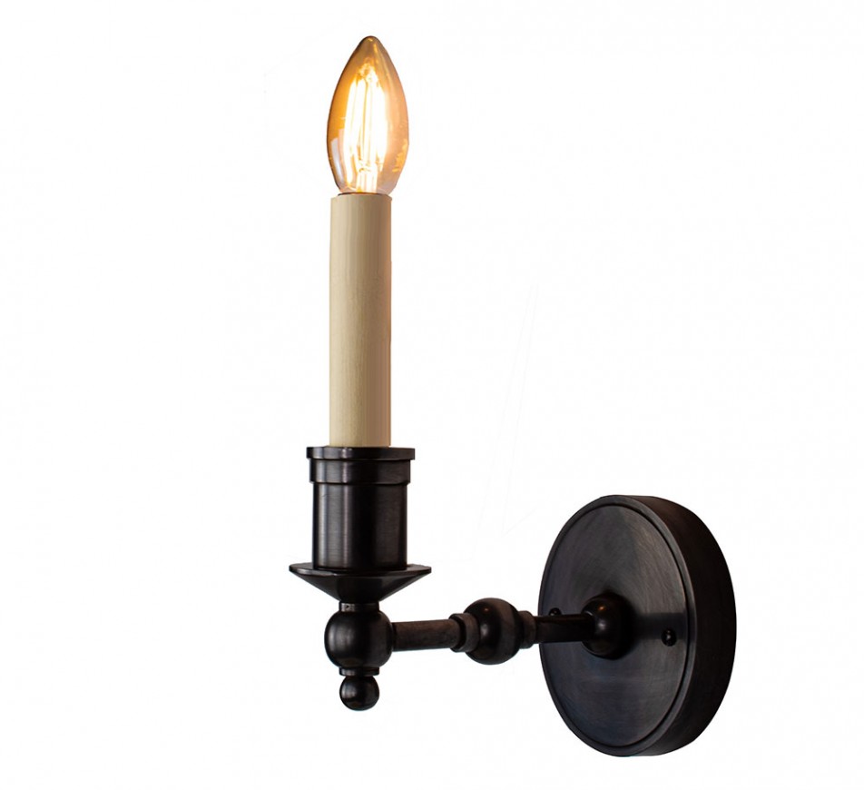 Edward - English Brass Wall Sconce - Classic Single Arm Candle Light