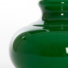 Bulbous Bottle Green Glass Table Lamp