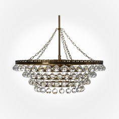 Clarence Round Chandelier IP44 Bathroom Safe Crystal Light