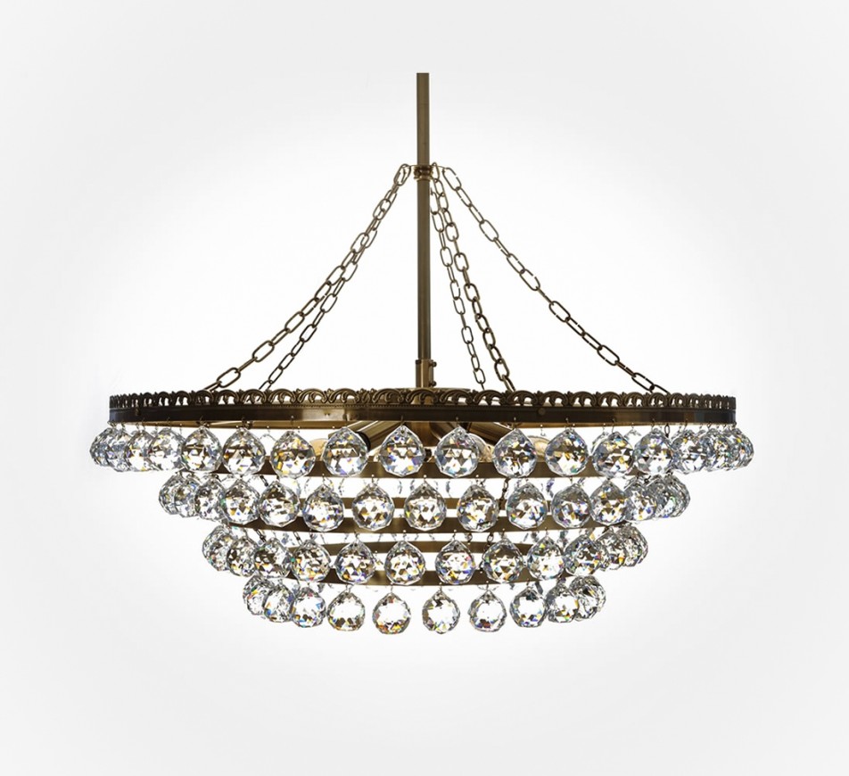 Clarence Round Chandelier IP44 Bathroom Safe Crystal Light