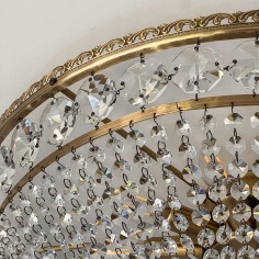 Celeste Crystal Glass chandelier for Lower Ceilings, Medium