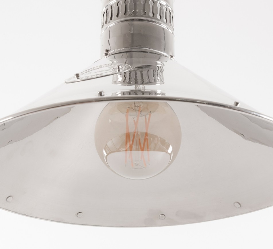 Deck Indutrsial Lamp in Nickel Limehouse