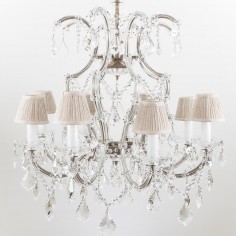 Wellington Large Crystal Chandelier with shades