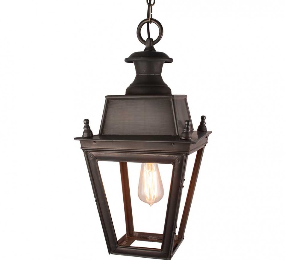 Battledown Hanging Outdoor Lantern Medium 1 bulb Dark Antique Brass