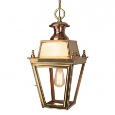 Battledown Hanging Outdoor Lantern Medium 1 bulb Dark Antique Brass