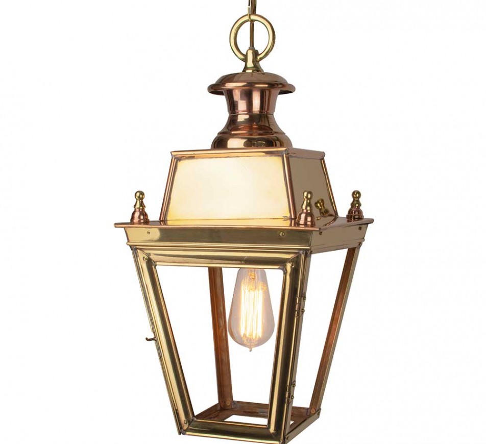 Battledown Hanging Outdoor Lantern Medium 1 bulb Dark Antique Brass