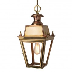 Battledown Hanging Outdoor Lantern Medium 1 bulb Dark Antique Brass