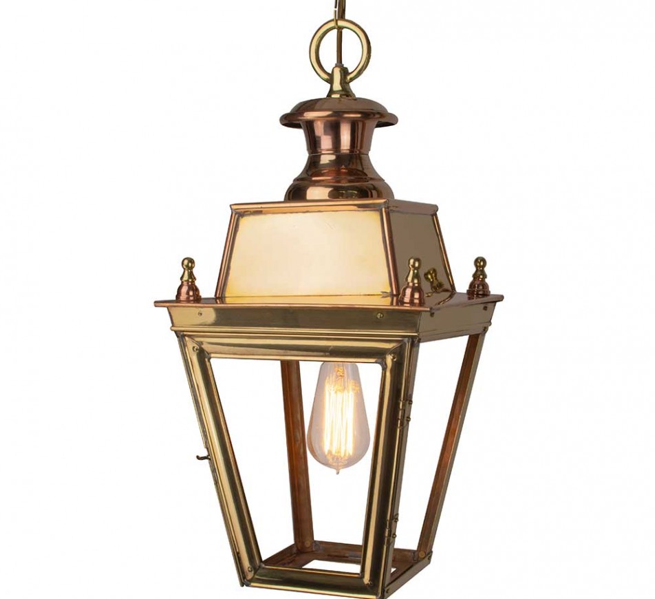 Battledown Hanging Outdoor Lantern Medium 1 bulb Dark Antique Brass