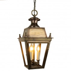 Battledown Hanging Outdoor Lantern 3 Bulbs  Distressed Dark Antique Brass