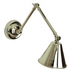 Adjustable Wall Light Columbus Long Nickel